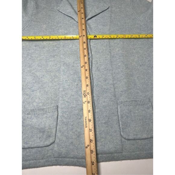 CASHMERE COLLECTION Knit Cardigan Women's Size XL Button Long Sleeve Light Blue - Picture 9 of 11